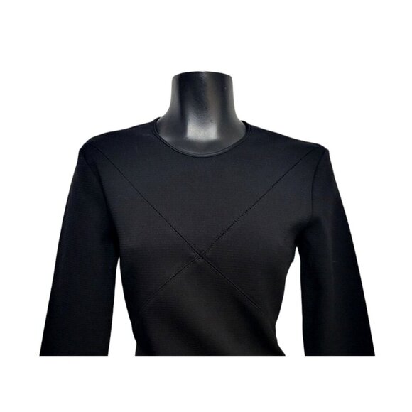 STELLA MCCARTNEY Black Ribbed Knit Bodycon Dress - Picture 4 of 17